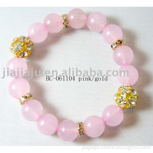 Bracelet BC-061104 pink/gold